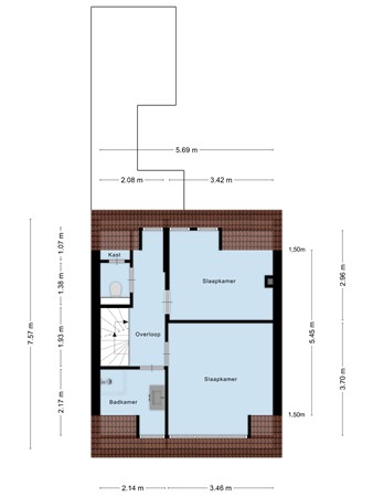 Floorplan - Canadalaan 34, 4624 HG Bergen op Zoom